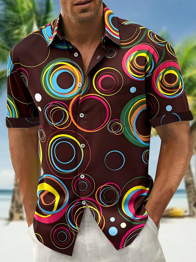 Geometry Men's Pocket Short Sleeve Shirts
