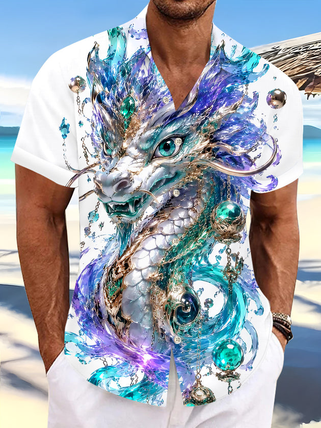 Dragon Men's Pocket Short Sleeve Shirts