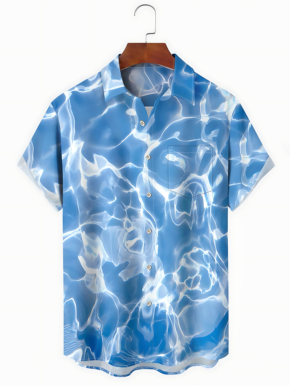 Abstract Men's Pocket Short Sleeve Shirts