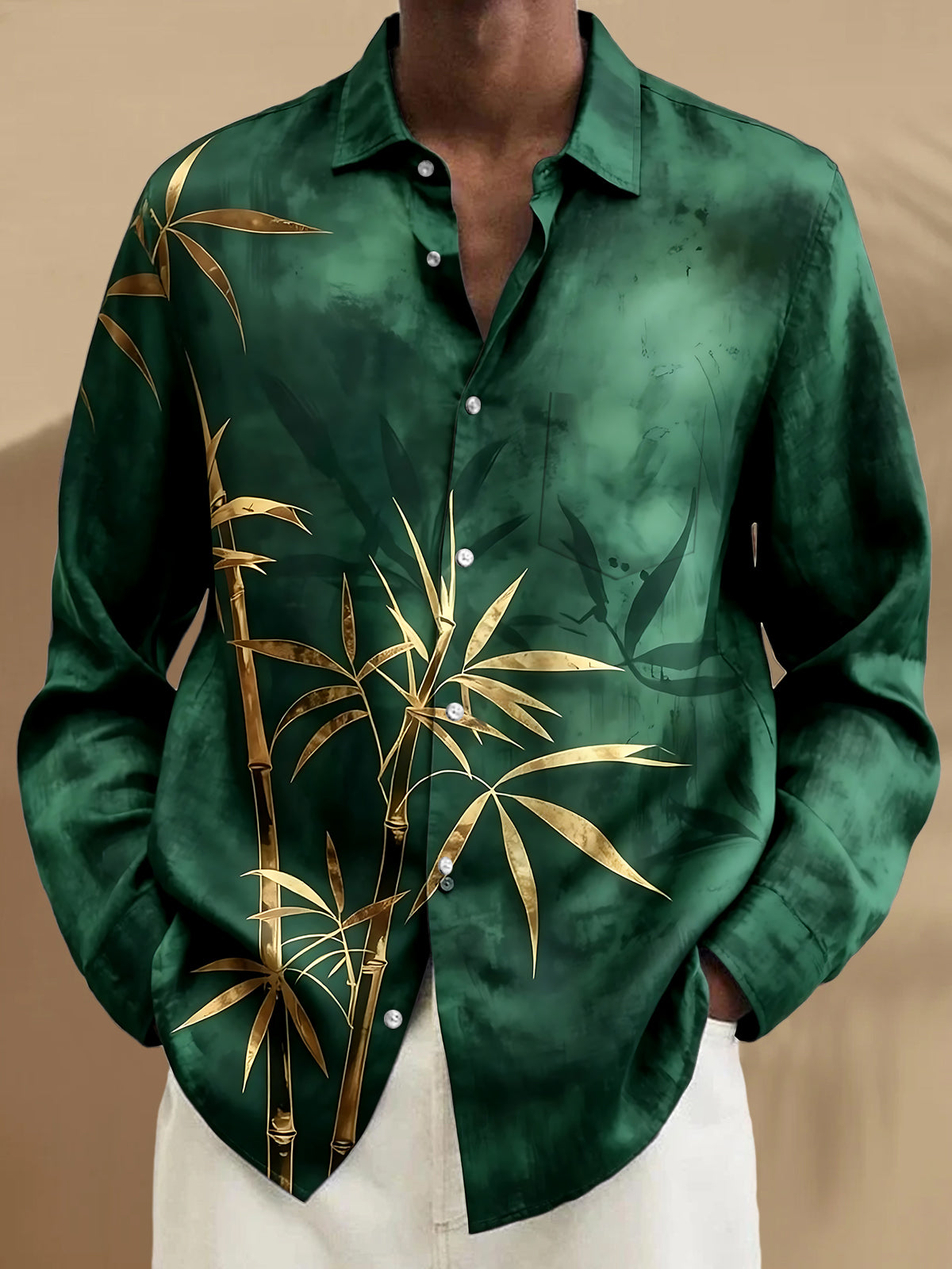 Bamboo Men's Pocket Long Sleeve Shirts