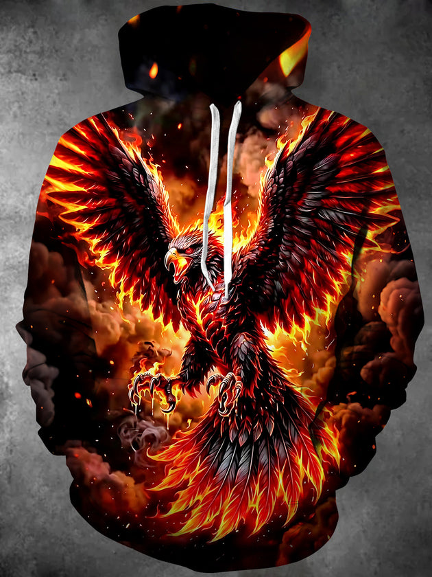 Dark Eagle Men's Long Sleeve Pocket Hooded Sweatshirt
