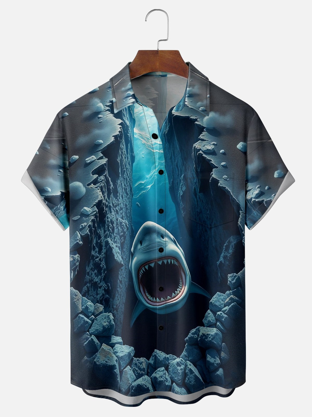 Shark Men's Pocket Short Sleeve Shirts