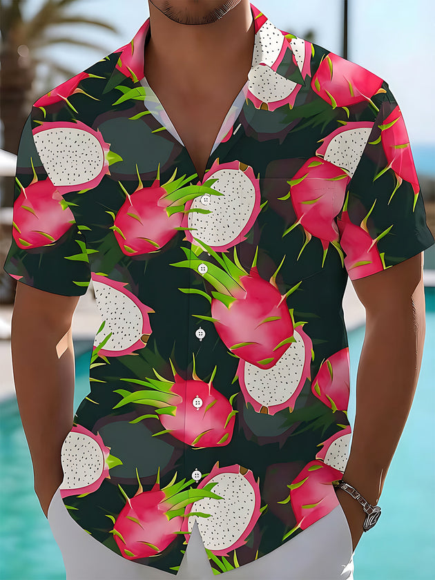 Pitaya All Over Print Men's Pocket Short Sleeve Shirts