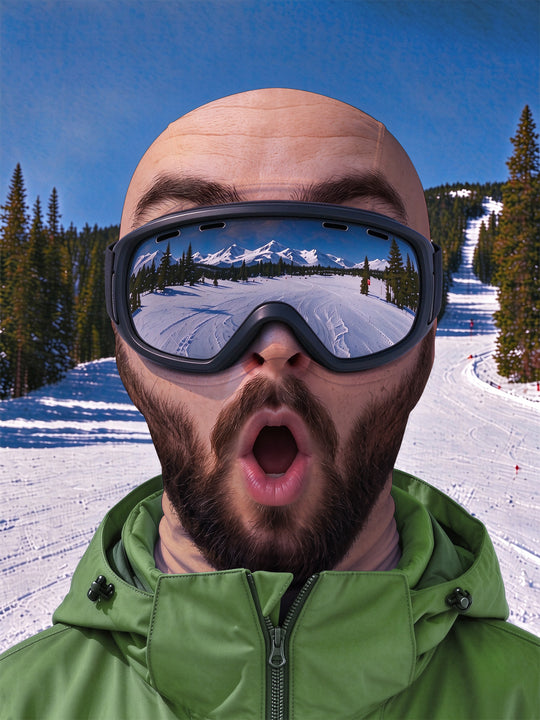Adaychic Funny Full Beard Face Ski Mask