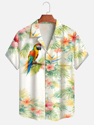 men's Cuban collar shirt front view
