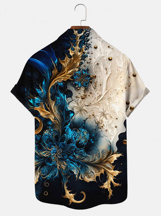 Men abstract print regular fit shirt back view