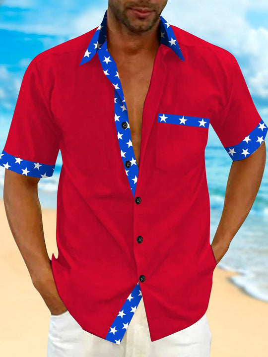 men's patterned sweater shirt front view Independence Day