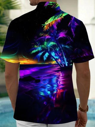 men's aloha shirt back view