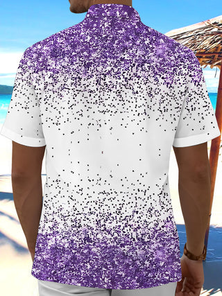 Men's gradient print short sleeve shirt back view