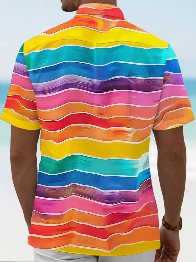 men's colorful novelty sweater shirt back view