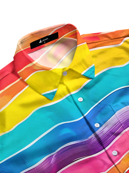 men's printed knitwear shirt side view