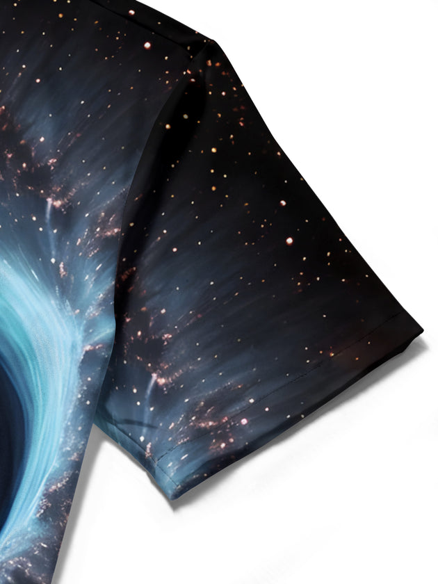 men's patterned sweater shirt close-up short sleeve