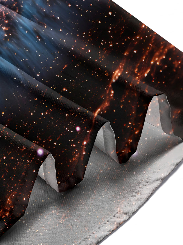 Men's black hole print pocket short sleeve shirt lifestyle photo