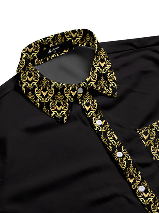 men's classic print shirt side view