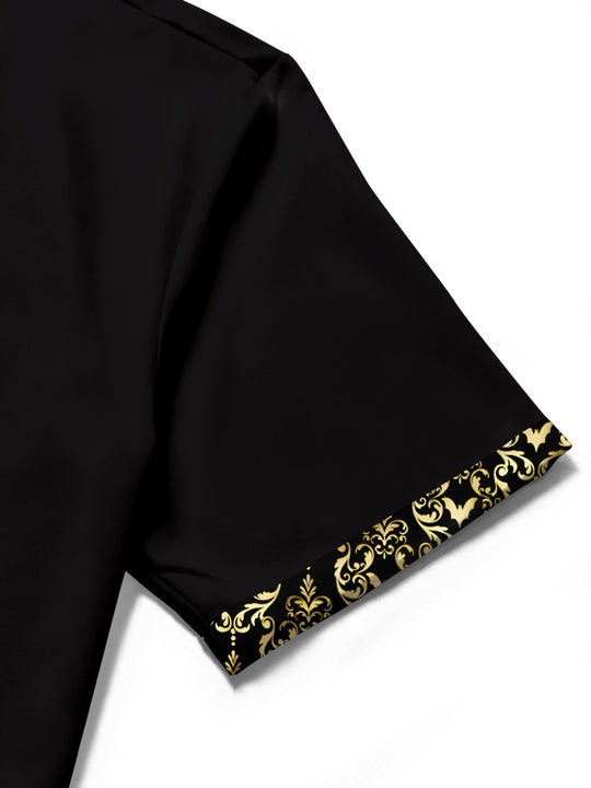 men's vintage style shirt close-up short sleeve