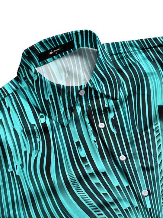 men's printed knitwear shirt side view