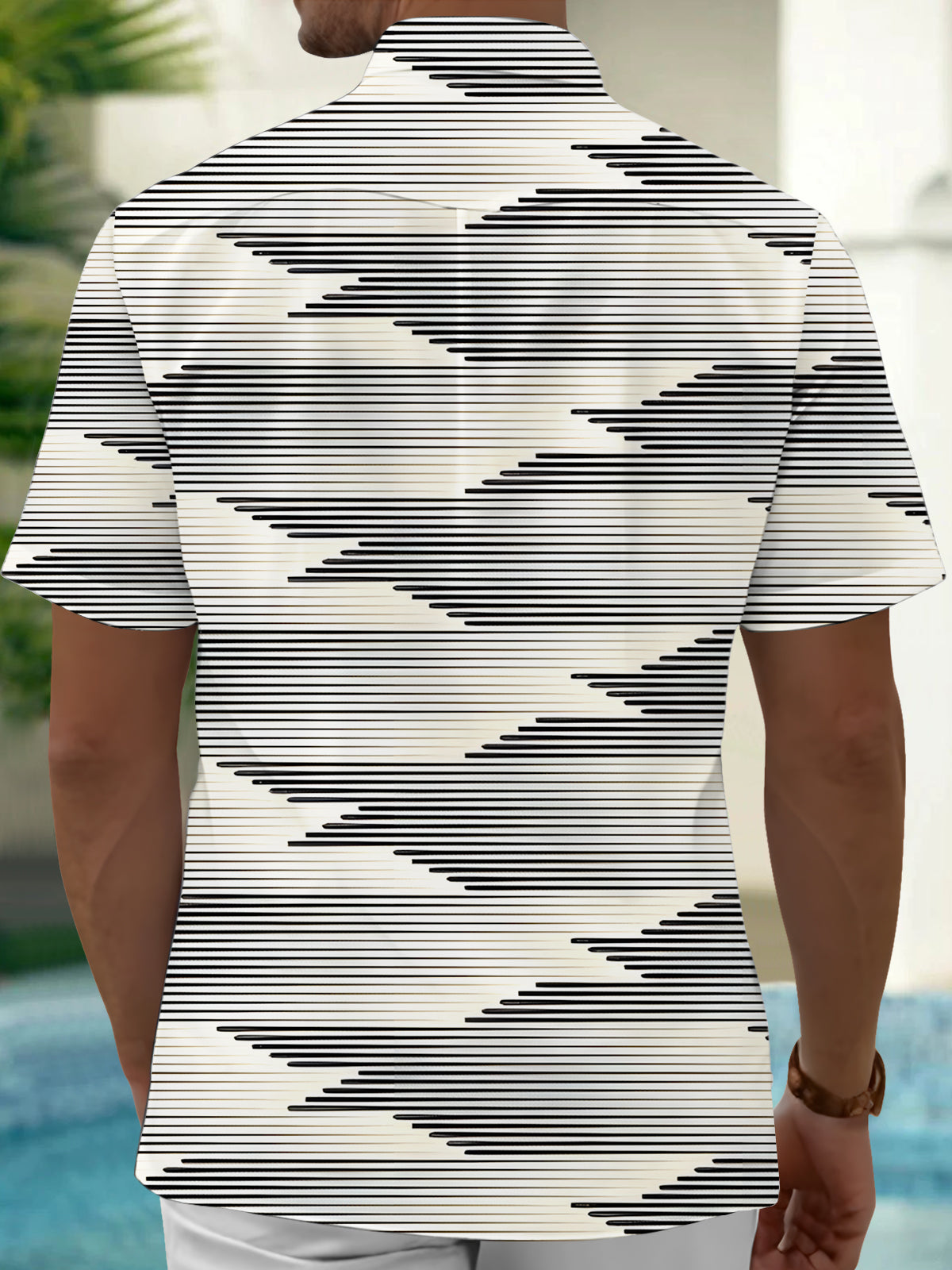 Geometry Men's Pocket Short Sleeve Shirts