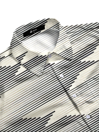 men's printed knitwear shirt side view