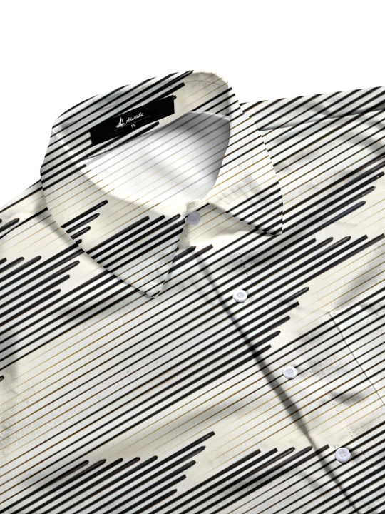 men's printed knitwear shirt side view