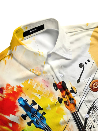 men's printed knitwear shirt side view