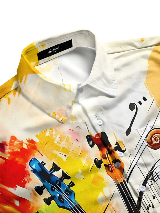 men's printed knitwear shirt side view