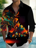 Floral Men's Pocket Short Sleeve Shirts