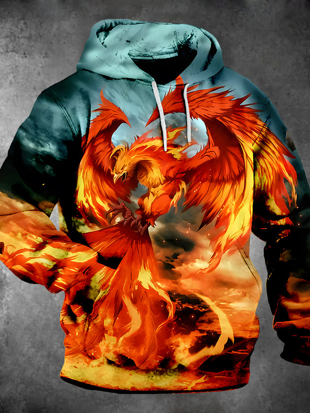 Men's long sleeve pullover hoodie front view