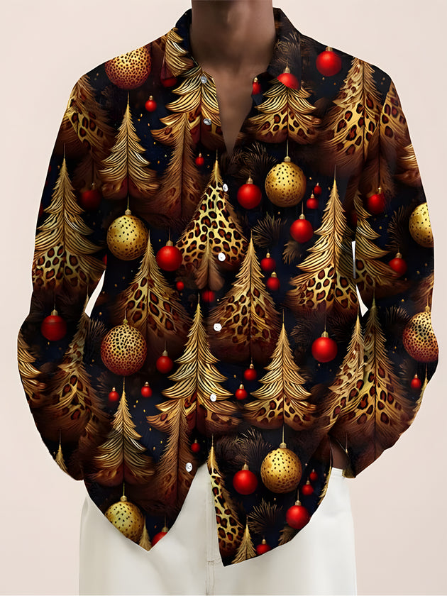 men's Christmas shirt front view holiday party