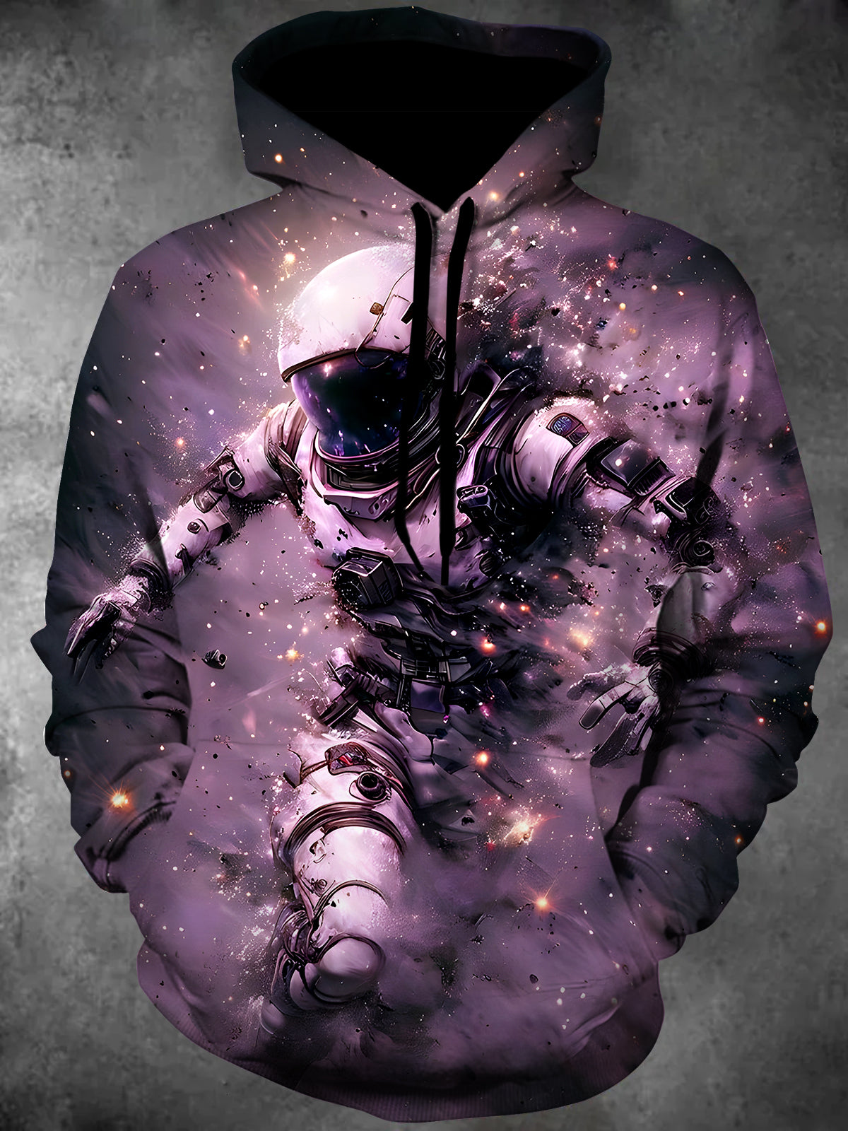 Astronaut Long Sleeve Hooded Pocket Men's Top