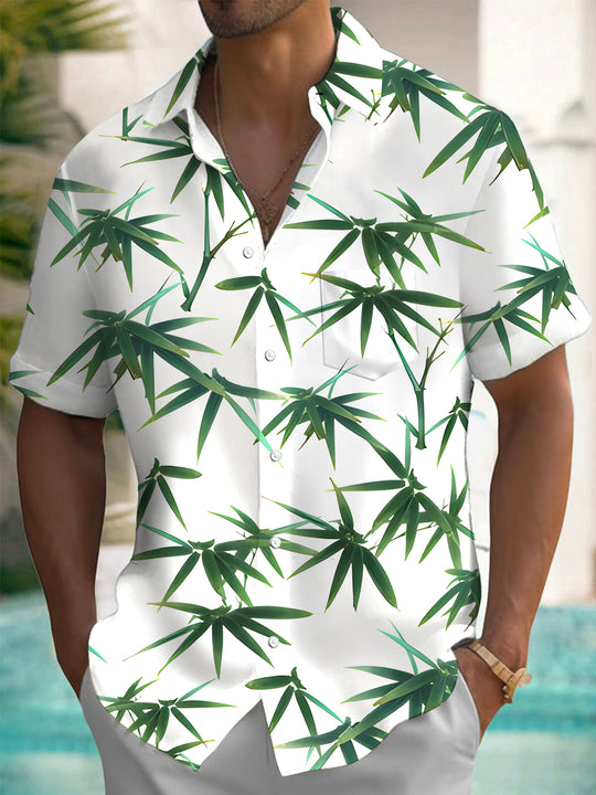 men's patterned sweater shirt front view tropical beach vacation
