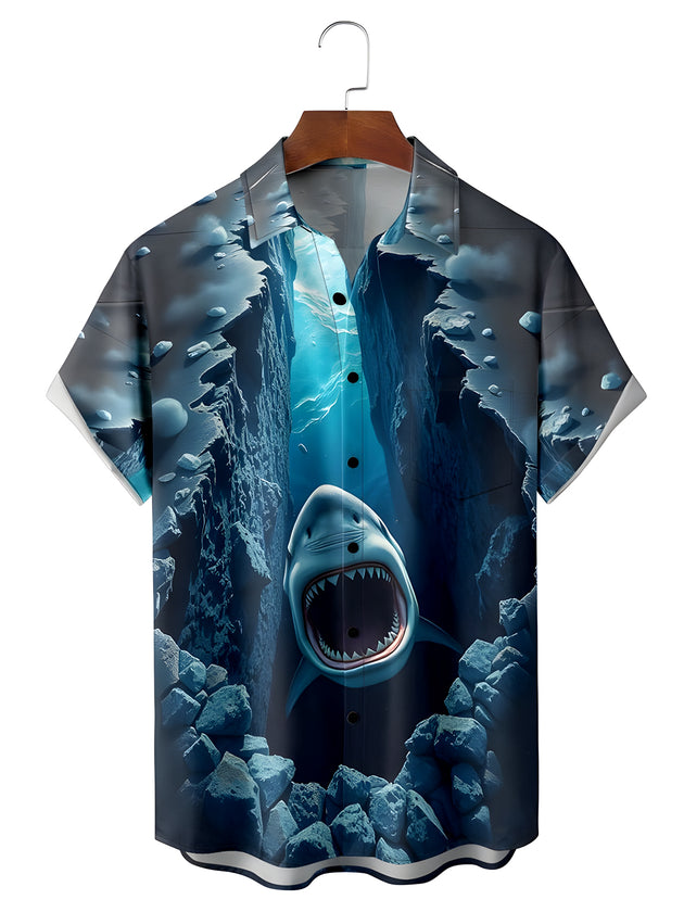 men's patterned sweater shirt front view