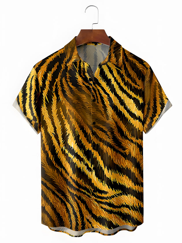 men's patterned sweater shirt front view