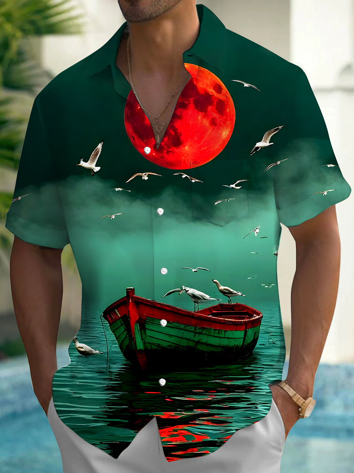 Boat Men's Pocket Short Sleeve Shirts