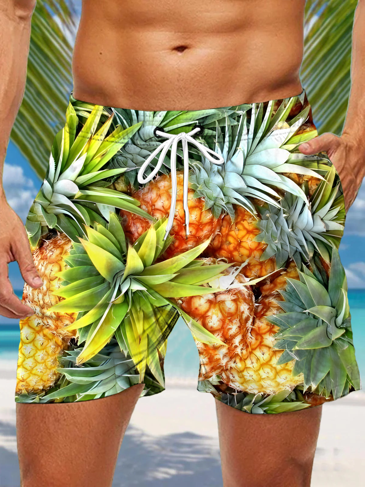 Pineapple Men's Print Pocket Shorts