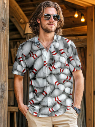 men's sports print shirt front view