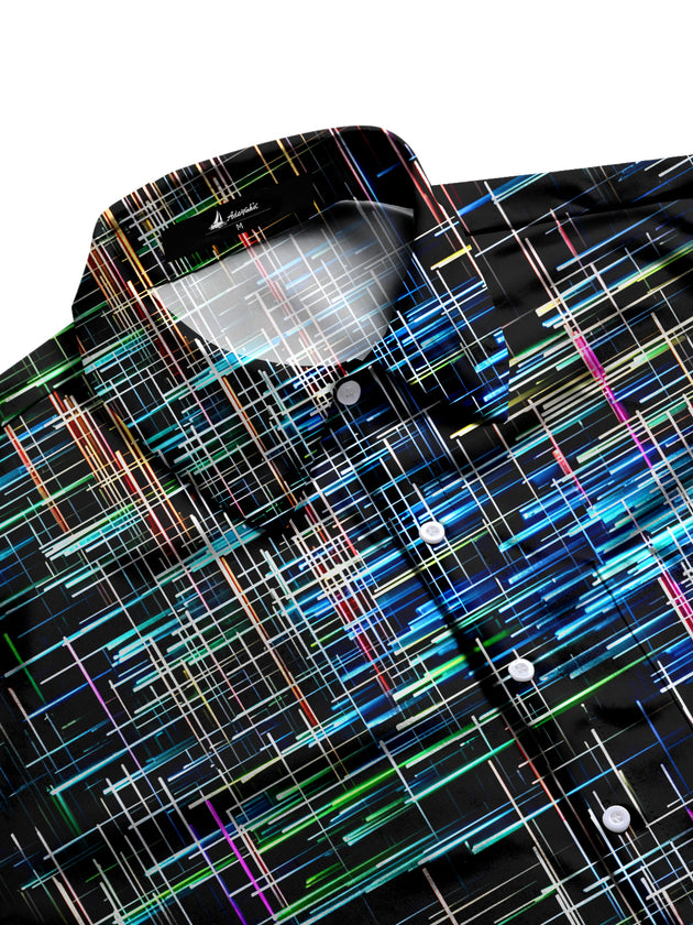 men's short sleeve shirt side view