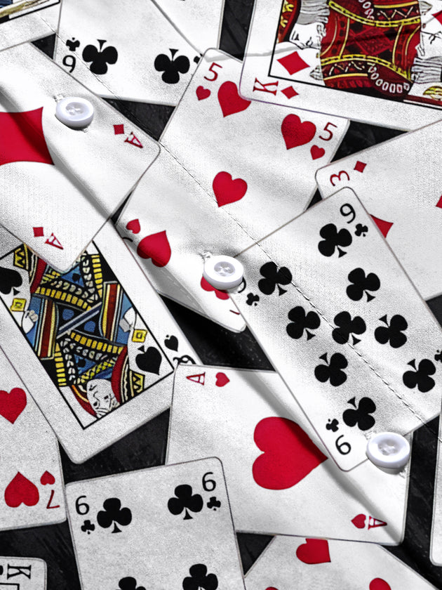 men's printed shirt close-up short sleeve