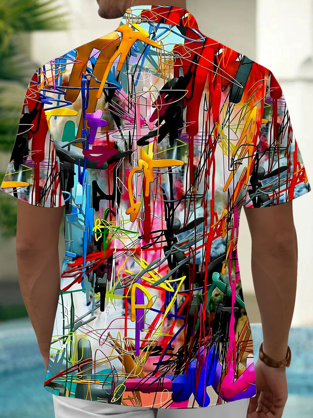 Tie Dye Men's Pocket Short Sleeve Shirts