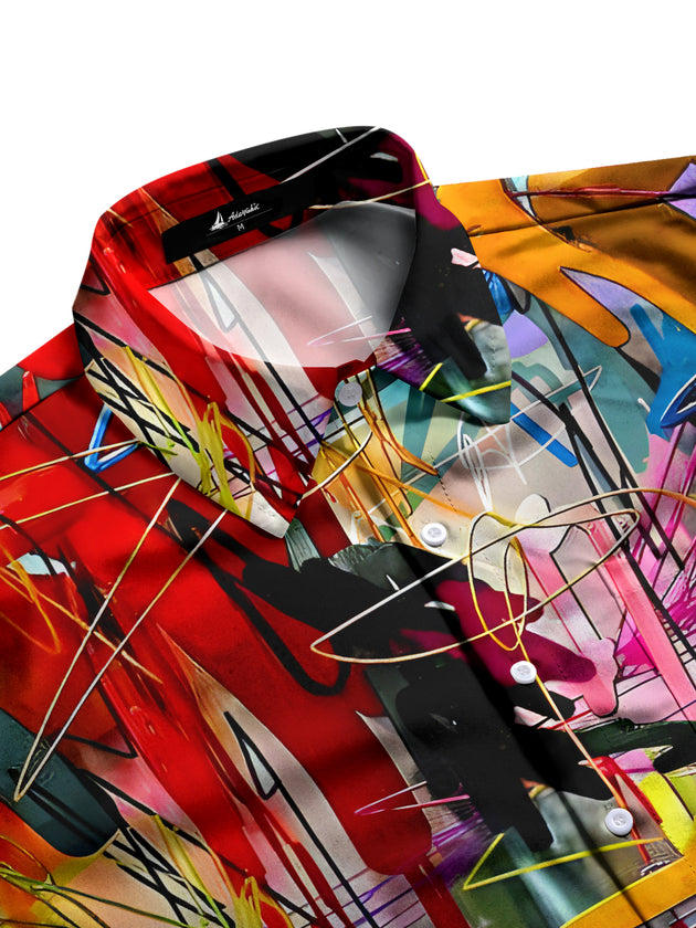 Tie Dye Men's Pocket Short Sleeve Shirts