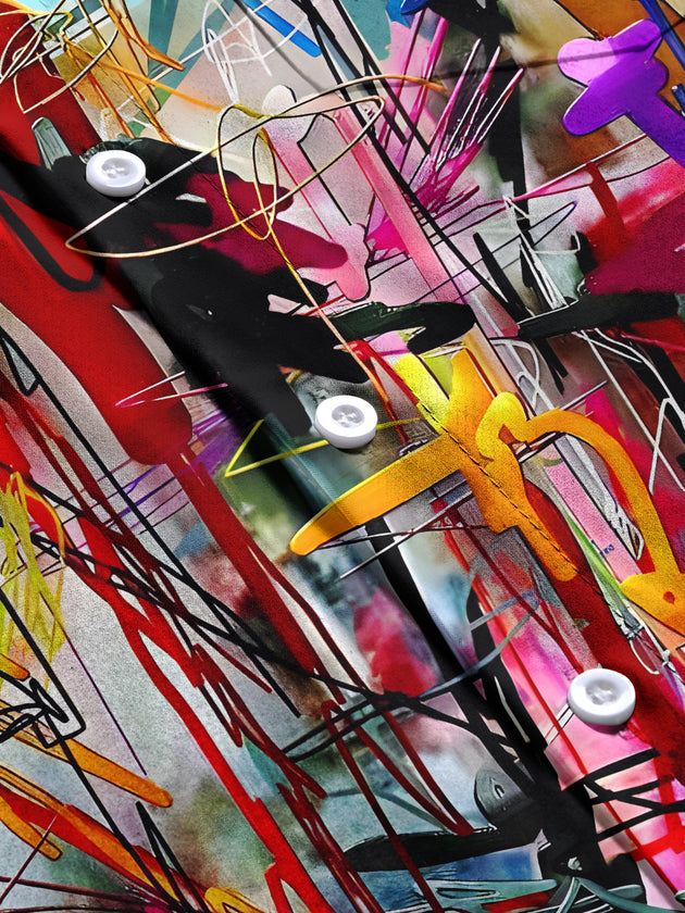 Tie Dye Men's Pocket Short Sleeve Shirts