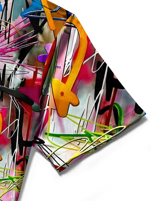 Tie Dye Men's Pocket Short Sleeve Shirts