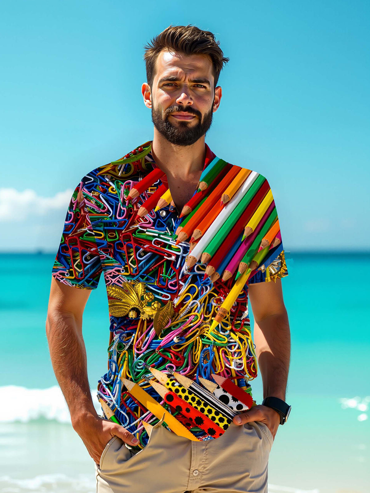 Brush Men's Pocket Short Sleeve Shirts