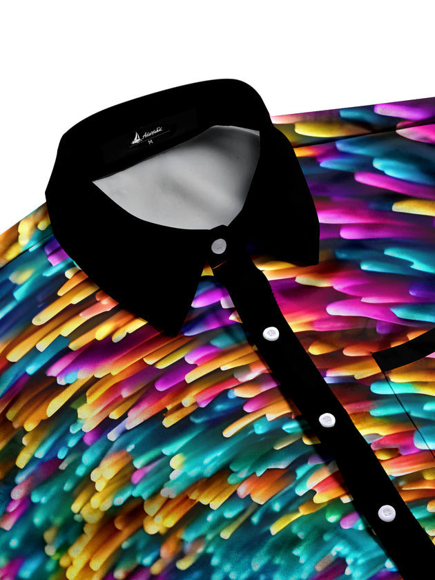 men's tie-dye shirt side view
