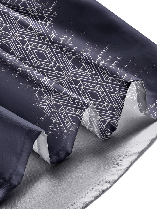 Men's geometric pocket short sleeve shirt lifestyle side view