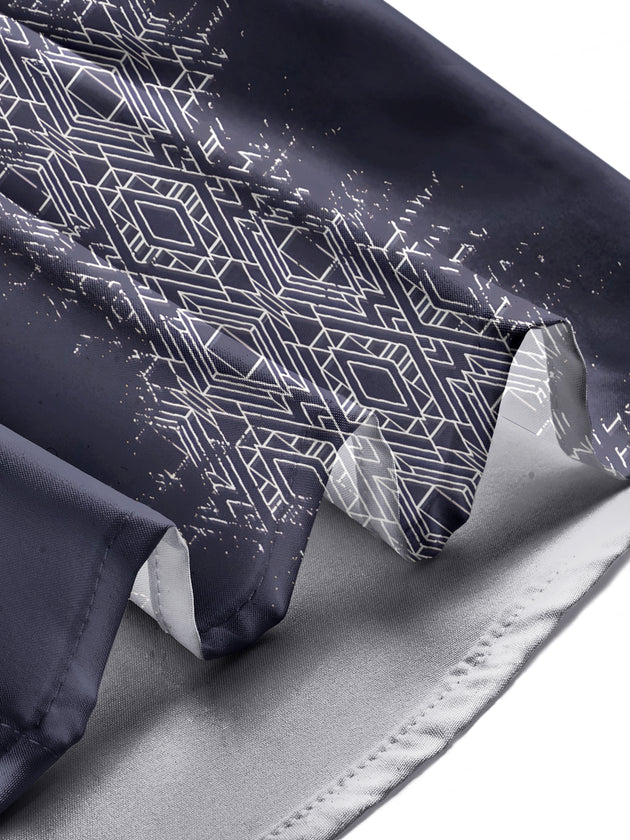 Men's geometric pocket short sleeve shirt lifestyle side view