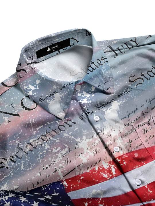 men's short sleeve shirt side view