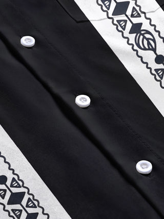 men's printed short sleeve flat lay shirt