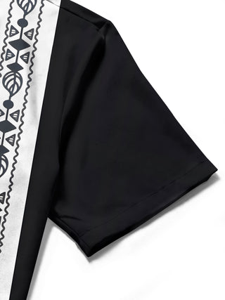 men's printed shirt close-up short sleeve