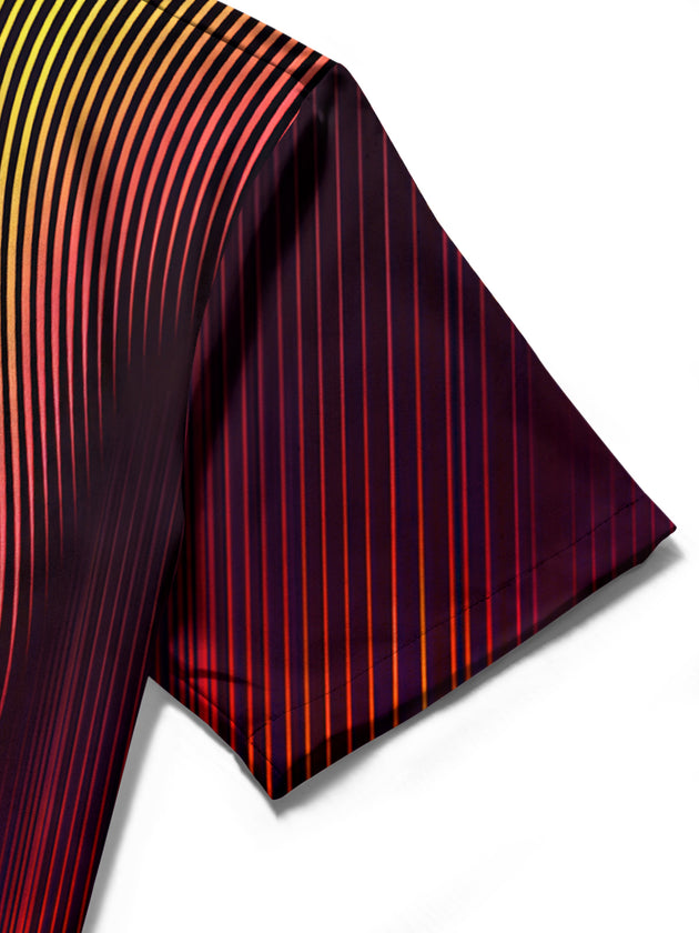 men's printed shirt close-up short sleeve