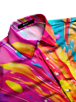 men's tie-dye shirt side view